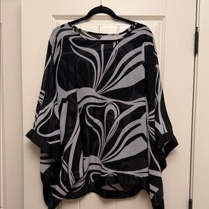 Elegant Black and White Women's Top